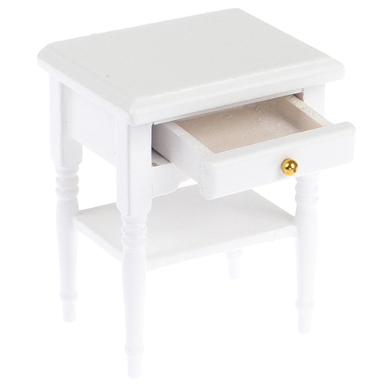 Desk Setup Wood - Doll House Bedside Cupboard Dolls Mini