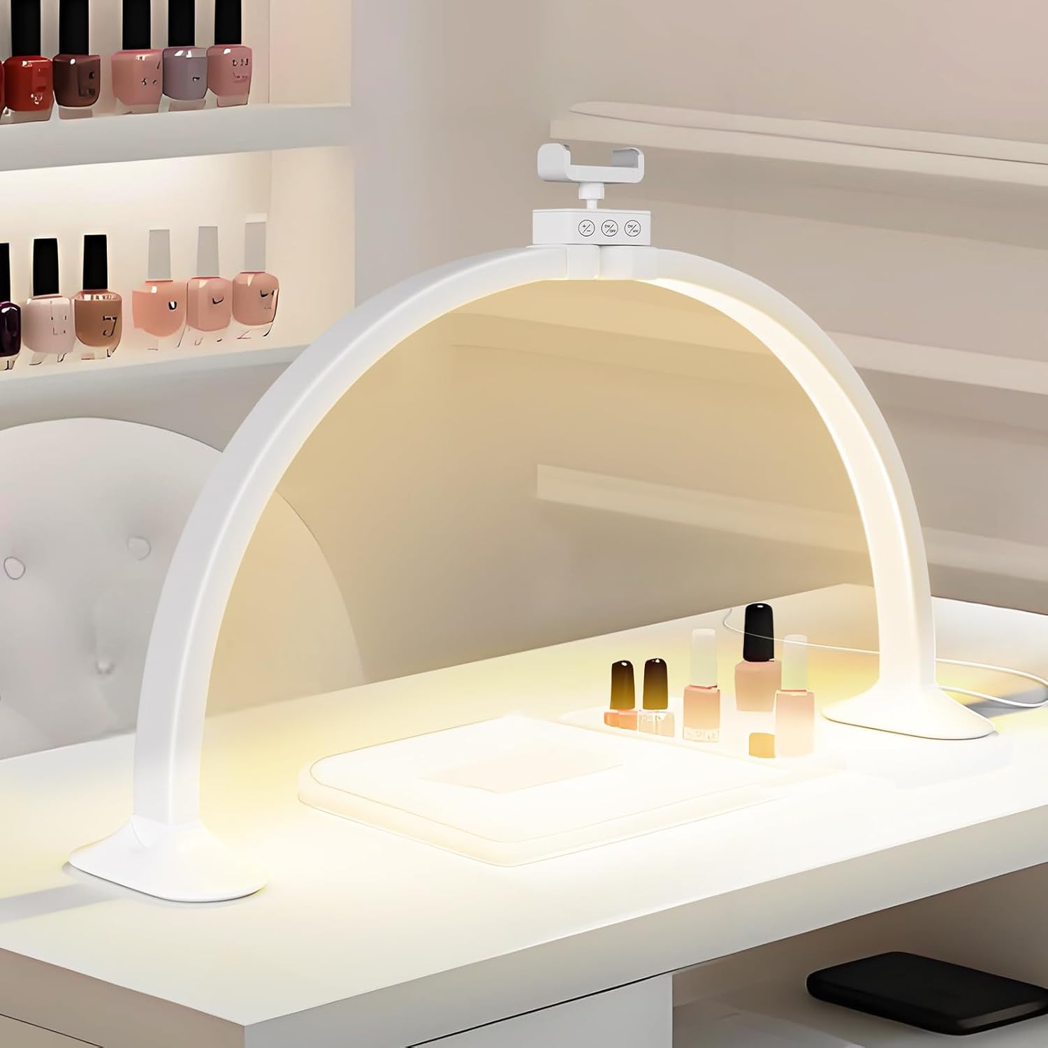 Desk Setup Lighting - Half Moon Light U-Shaped Nail Art