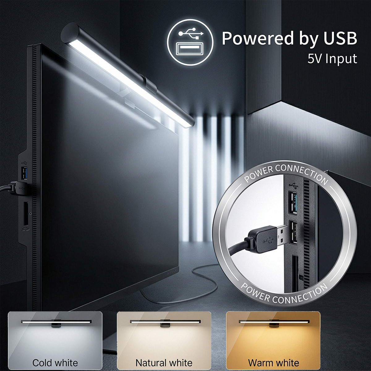 USB Powered LED Computer Scree - Desk Setup Lighting のレビューと価格