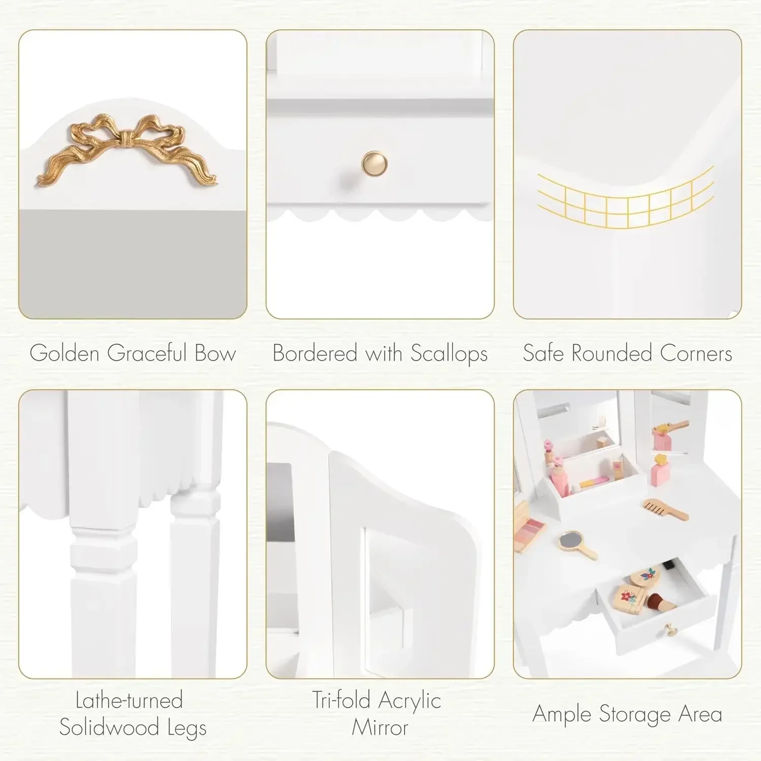Spirich Kids Vanity Set with M - Desk Setup Girl のレビューと価格
