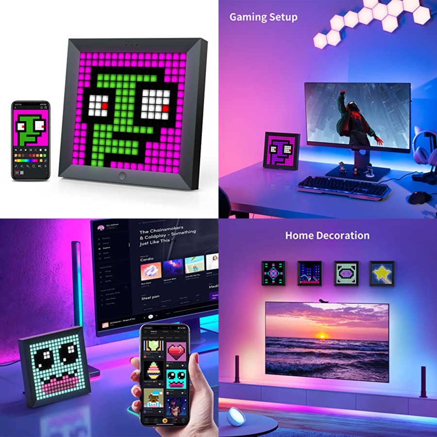 LED Light Pixel Display Panel  - Desk Setup Lighting のレビューと価格