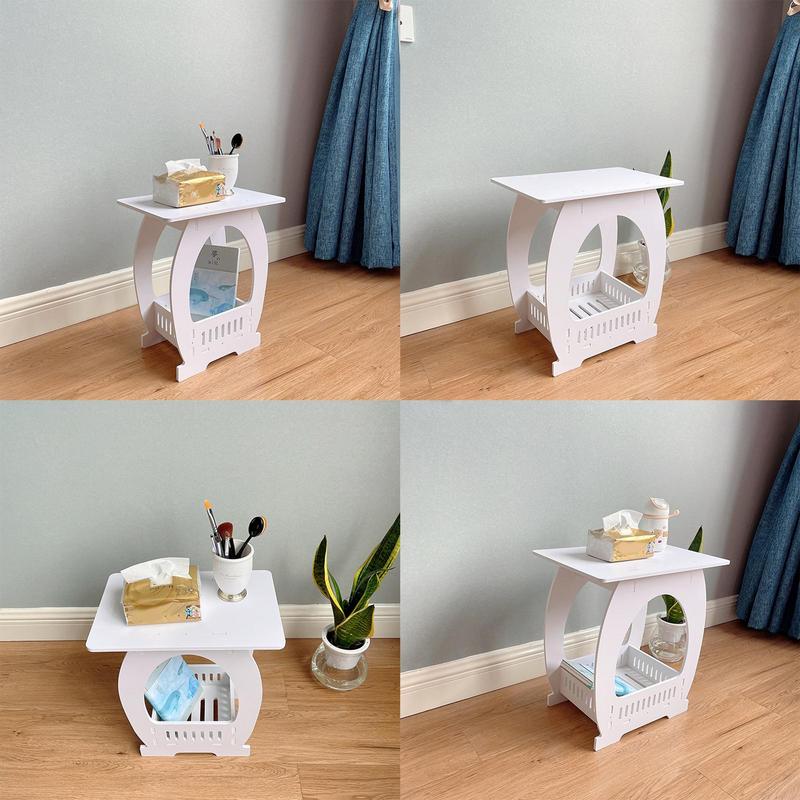 End Table White Nightstand Cof - Desk Setup Wood のレビューと価格
