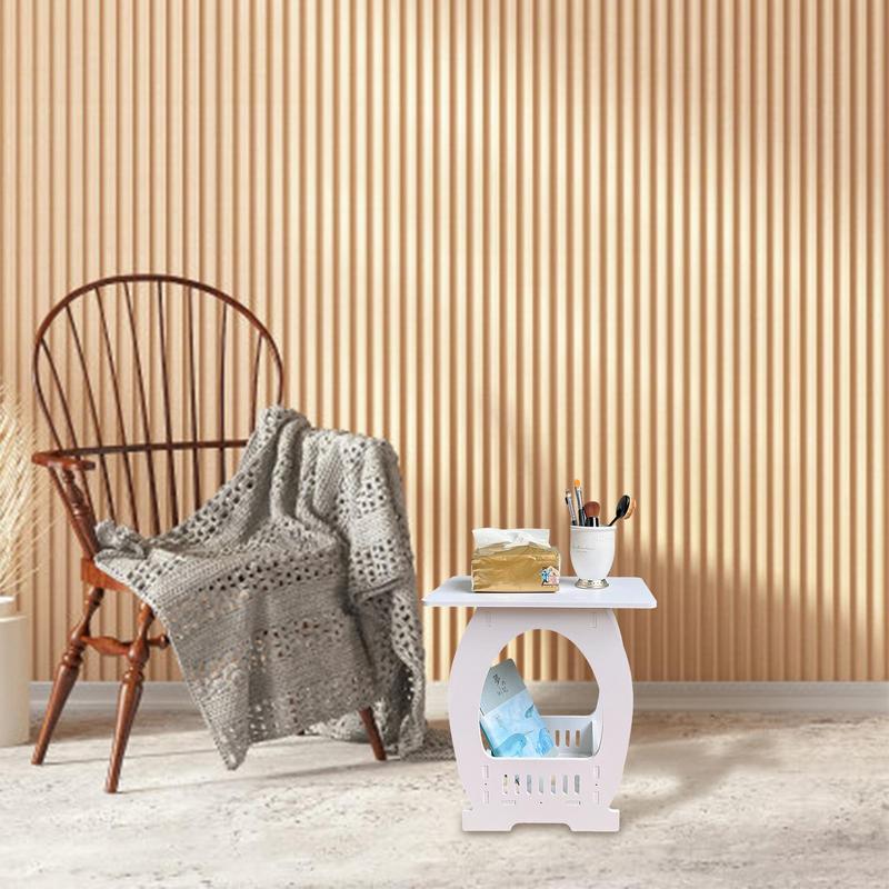 End Table White Nightstand Cof - Desk Setup Wood のレビューと価格