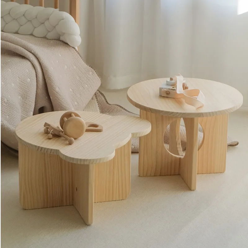 Solid Wood Children's Small Ta - Desk Setup Small Room のレビューと価格