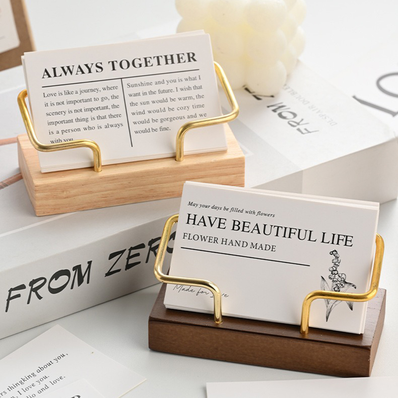 Wooden Business Card Holder Me - Desk Setup Wood のレビューと価格