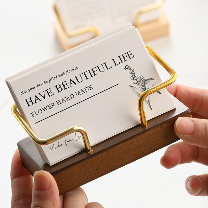 Wooden Business Card Holder Me - Desk Setup Wood のレビューと価格