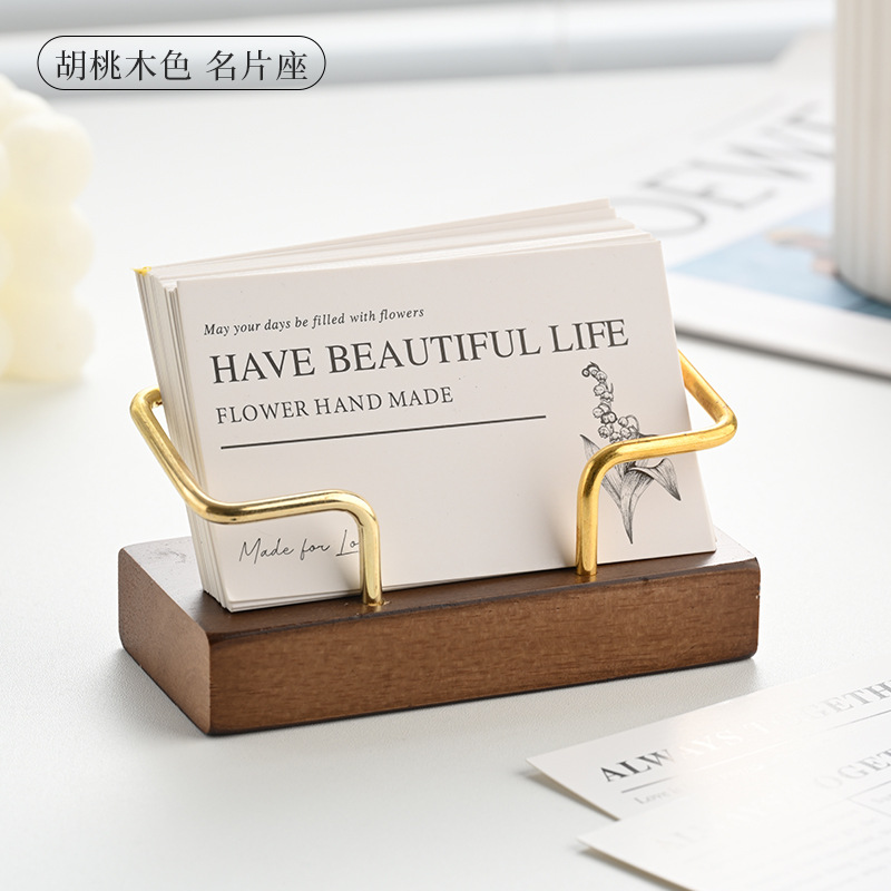 Wooden Business Card Holder Me - Desk Setup Wood のレビューと価格