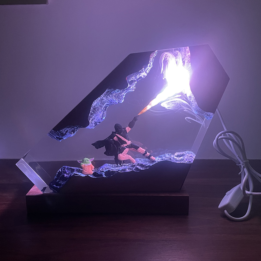 Table Resin Lamp Sci-fi Figure - Desk Setup Lighting のレビューと価格