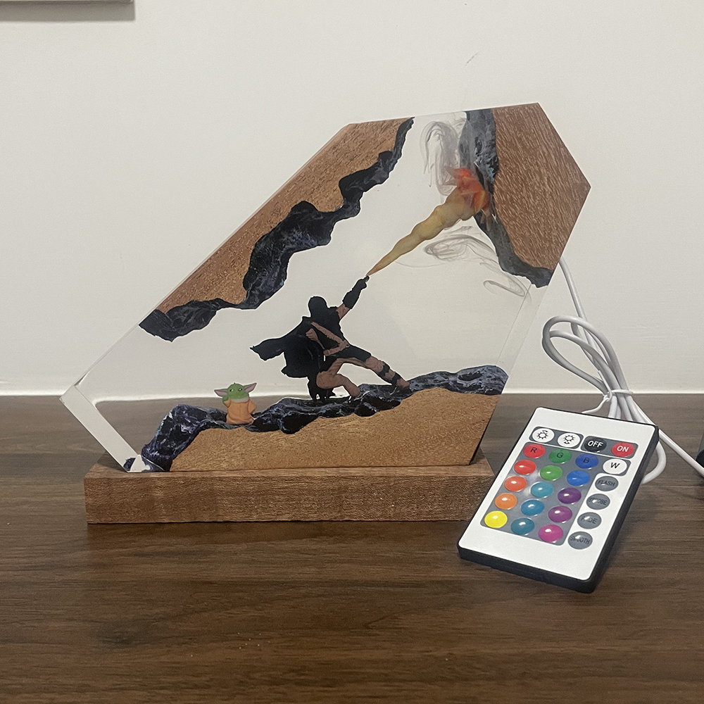 Table Resin Lamp Sci-fi Figure - Desk Setup Lighting のレビューと価格