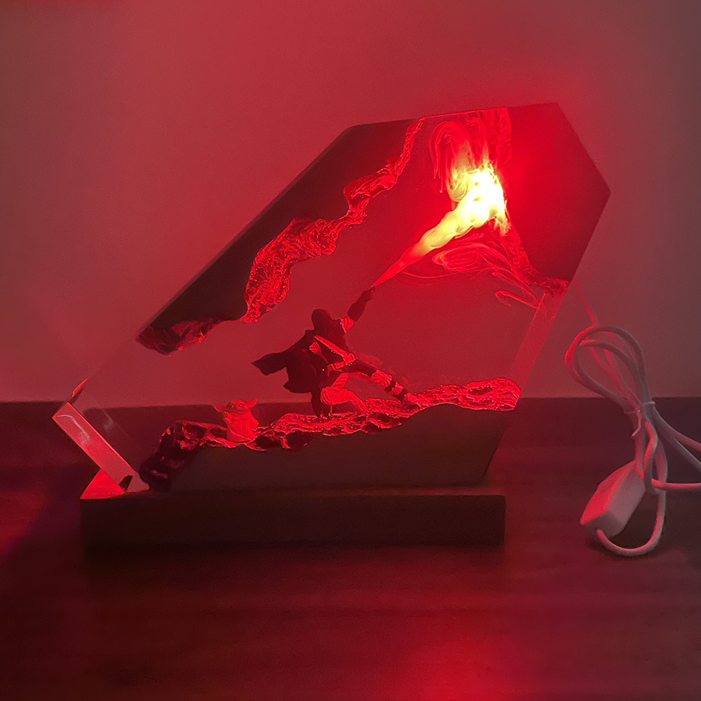 Table Resin Lamp Sci-fi Figure - Desk Setup Lighting のレビューと価格