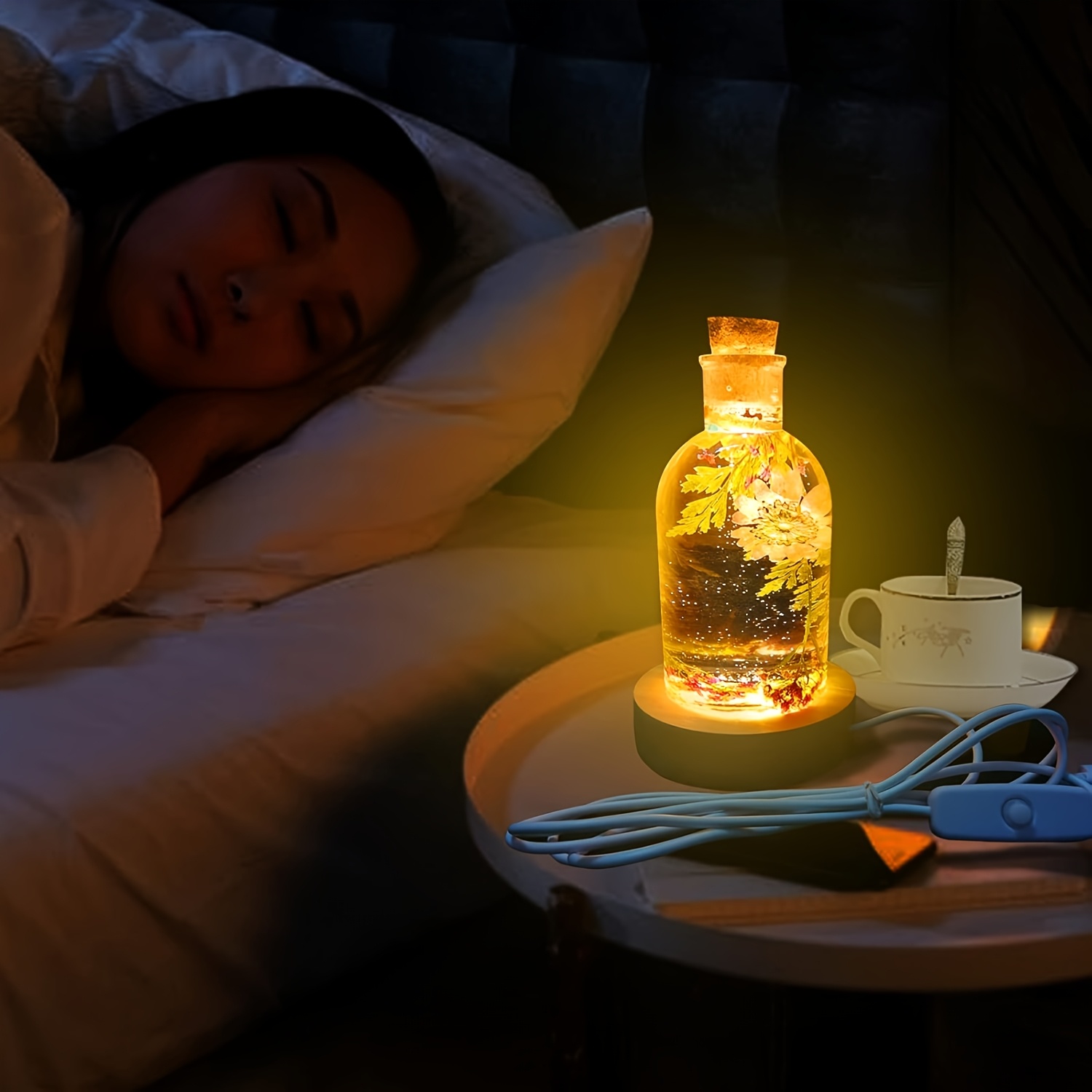 Drift Bottle Light Resin Mold  - Desk Setup Wood のレビューと価格