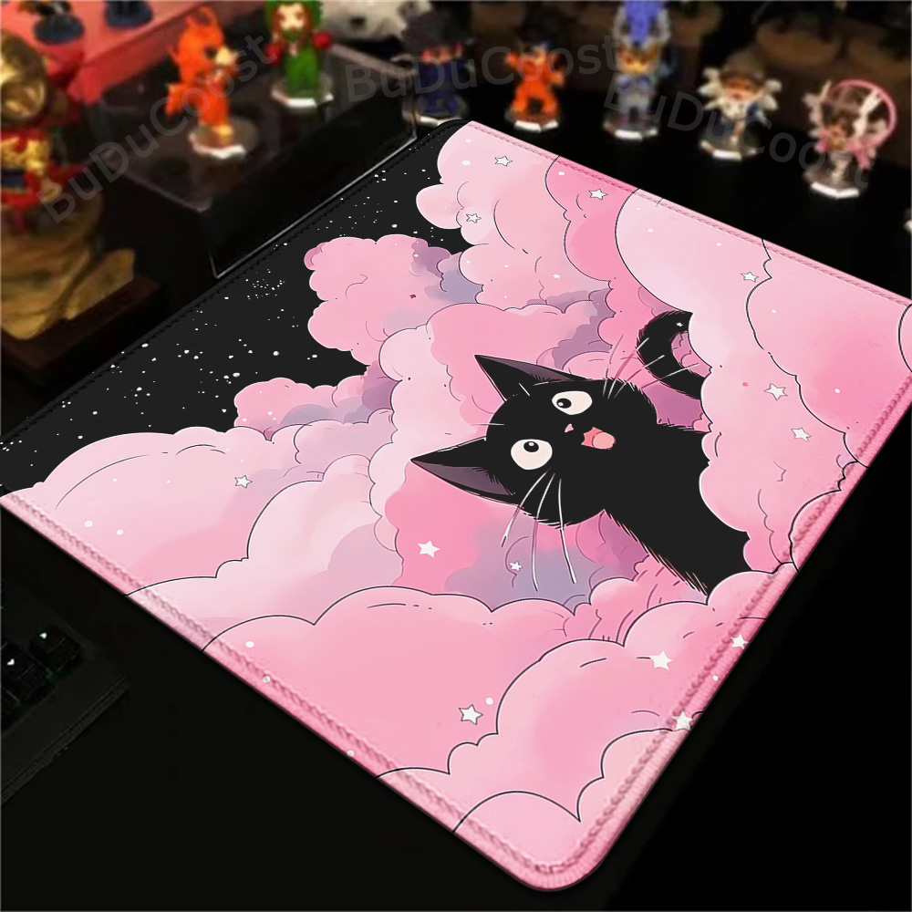 18x22cm Small Rug Black Cat Cl - Desk Setup Pink のレビューと価格