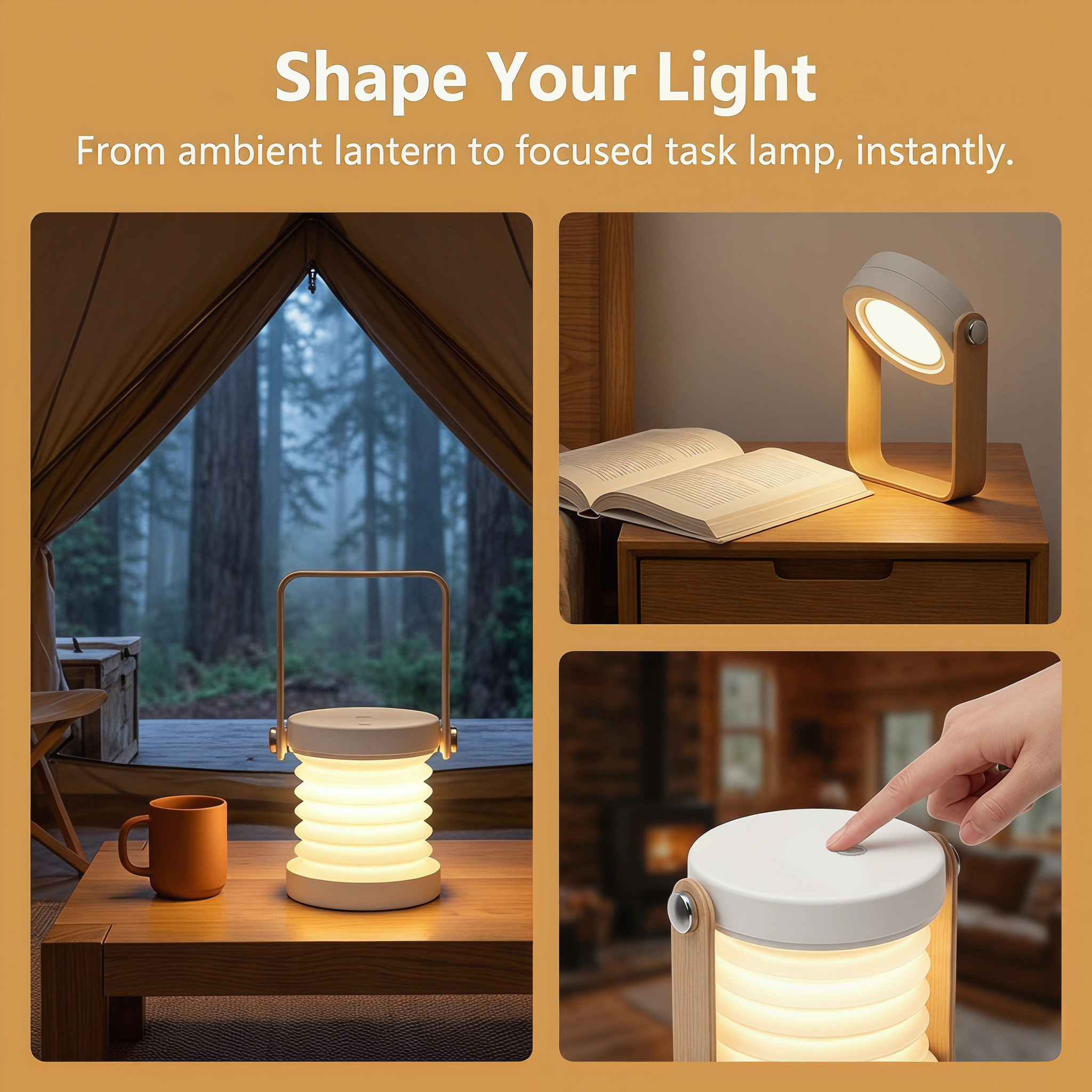 Telescopic Hanging Lantern Tab - Desk Setup Lighting のレビューと価格