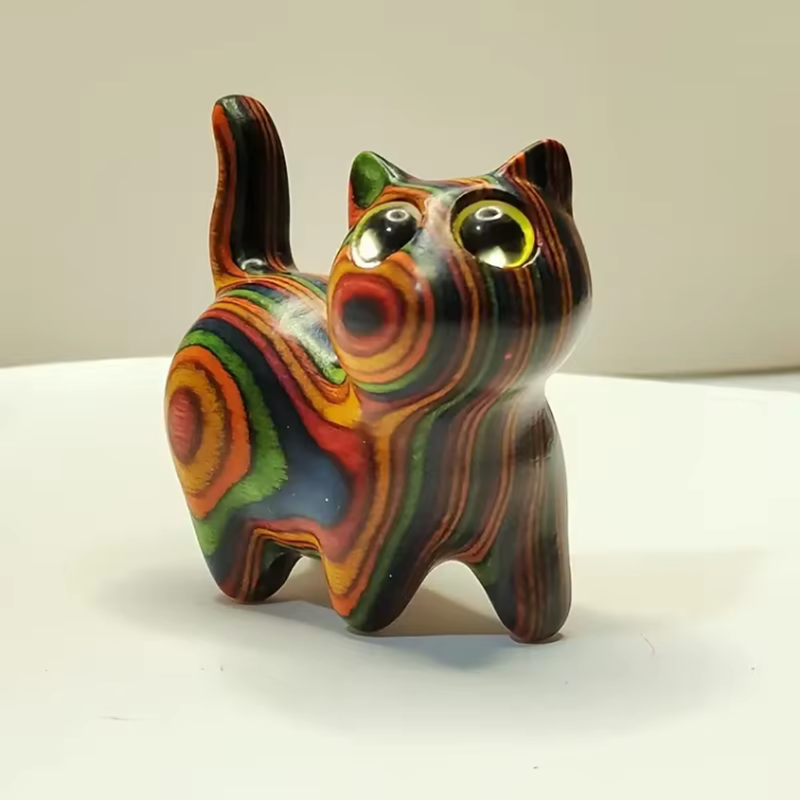 Hand-Painted or Carved Wood Ca - Desk Setup Wood のレビューと価格
