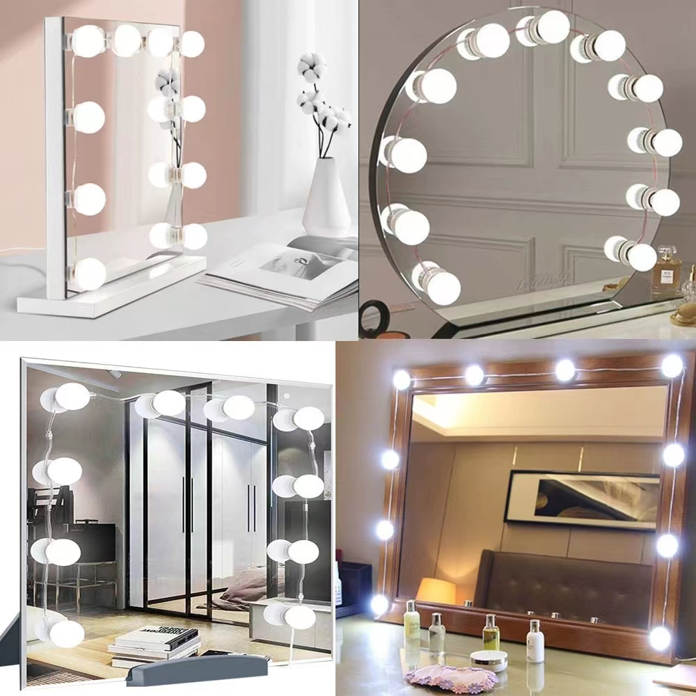 LED Light Paste Mirror Makeup  - Desk Setup Lighting のレビューと価格
