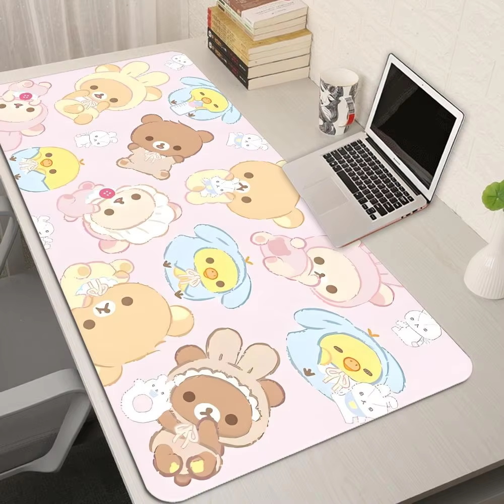 XXL Cartoon Pink Mouse Pad Ani - Desk Setup Pink のレビューと価格