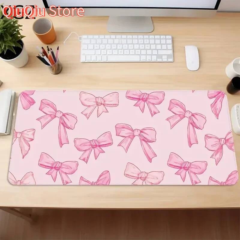 New Cute Pink Bow Mouse Pad La - Desk Setup Pink のレビューと価格