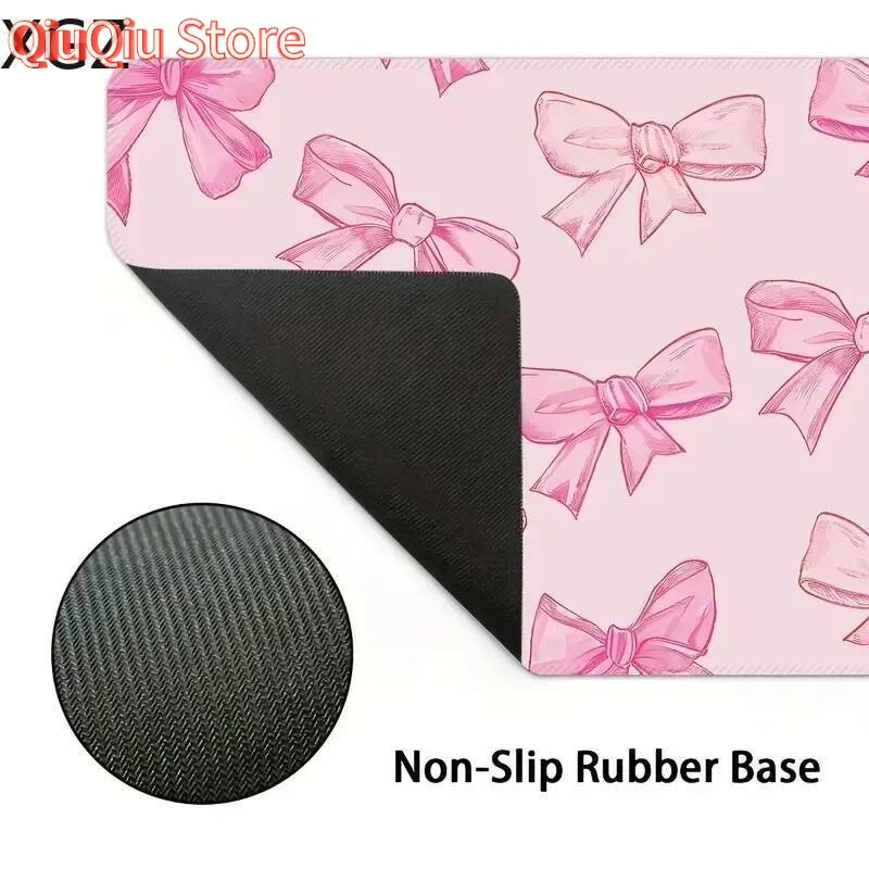 New Cute Pink Bow Mouse Pad La - Desk Setup Pink のレビューと価格