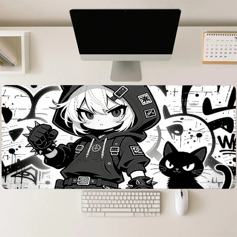 Large Gaming Mouse Pad Anime G - Desk Setup Girl のレビューと価格