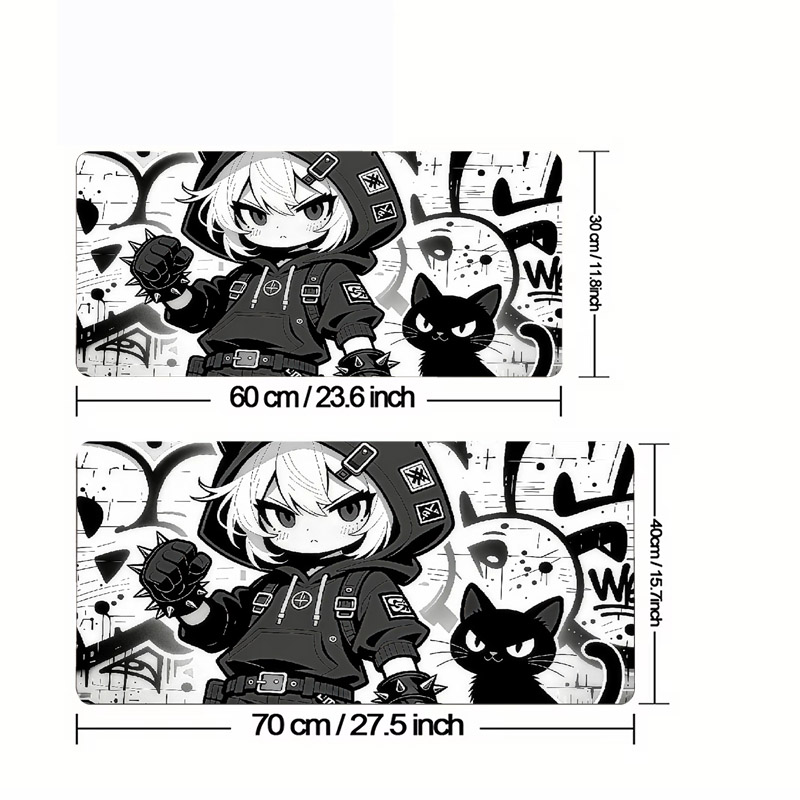 Large Gaming Mouse Pad Anime G - Desk Setup Girl のレビューと価格
