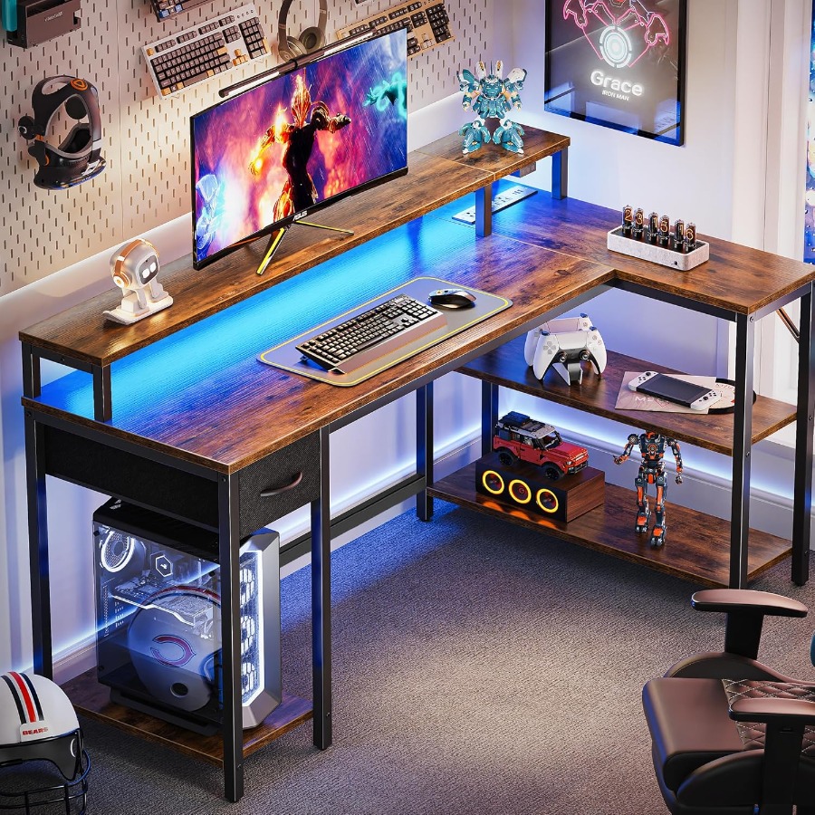 53 inch Reversible L Shaped De - Desk Setup Or Set Up のレビューと価格