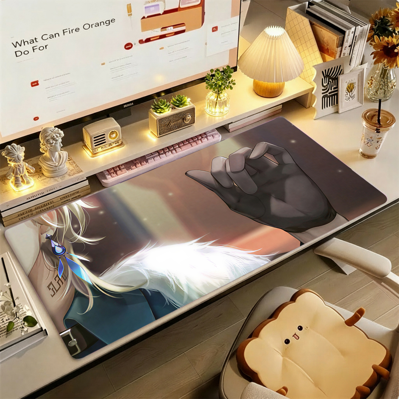 Gaming Mouse Pad, Large Desk M - Desk Setup Girl のレビューと価格