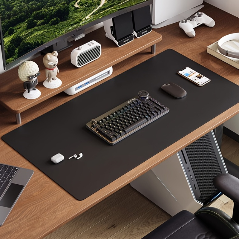 PU Leather Mouse Pads Desk Mat - Desk Setup Pink のレビューと価格