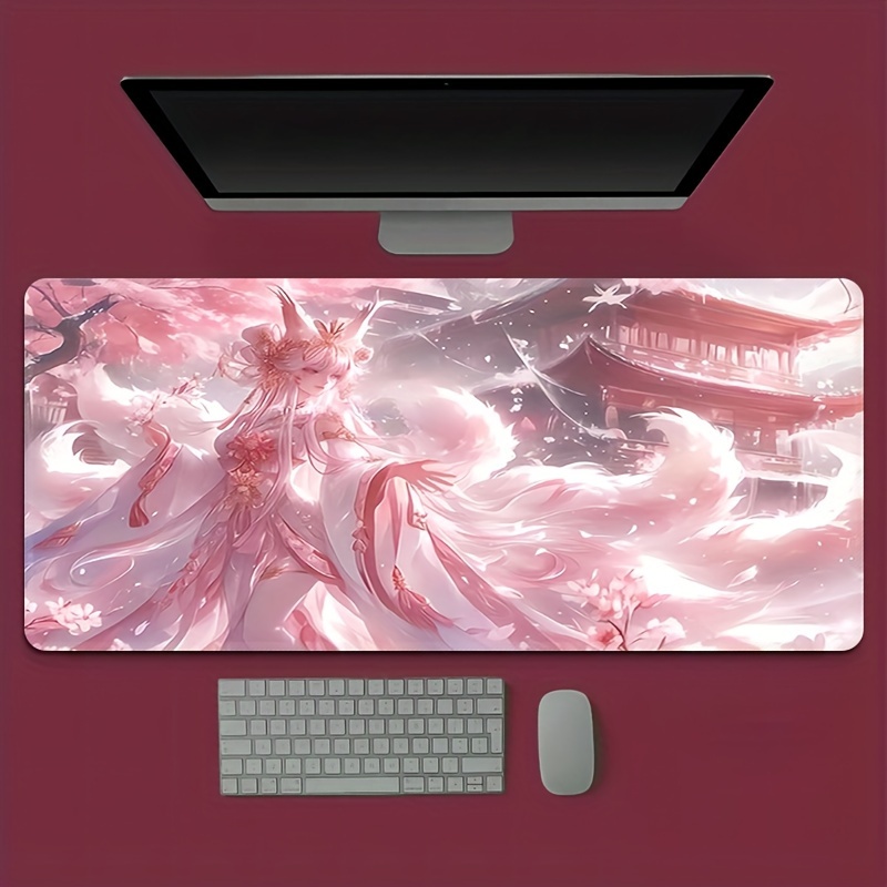 Anime Fox Girl Desk Mat, Exten - Desk Setup Girl のレビューと価格