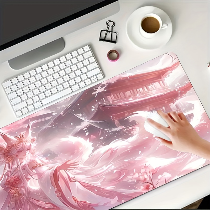 Anime Fox Girl Desk Mat, Exten - Desk Setup Girl のレビューと価格