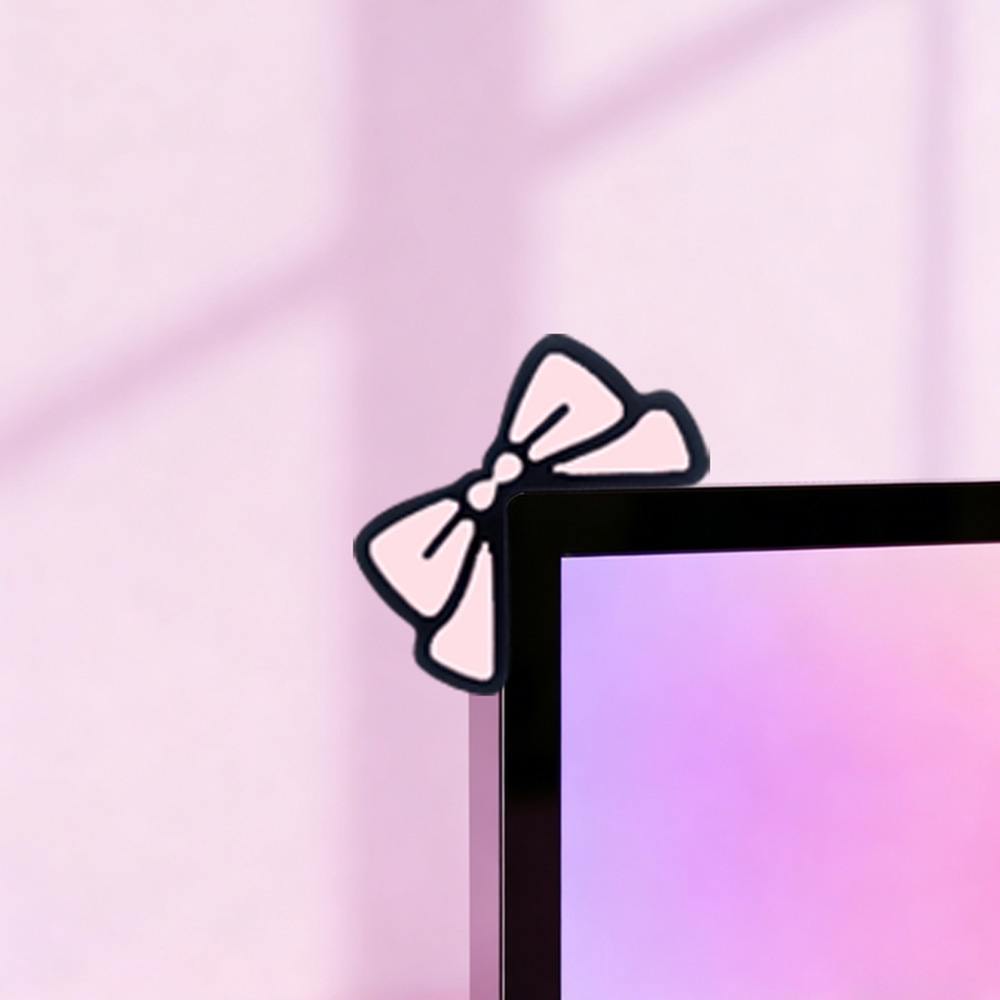 Cute Pink Bow Monitor Decor Ka - Desk Setup Girl のレビューと価格