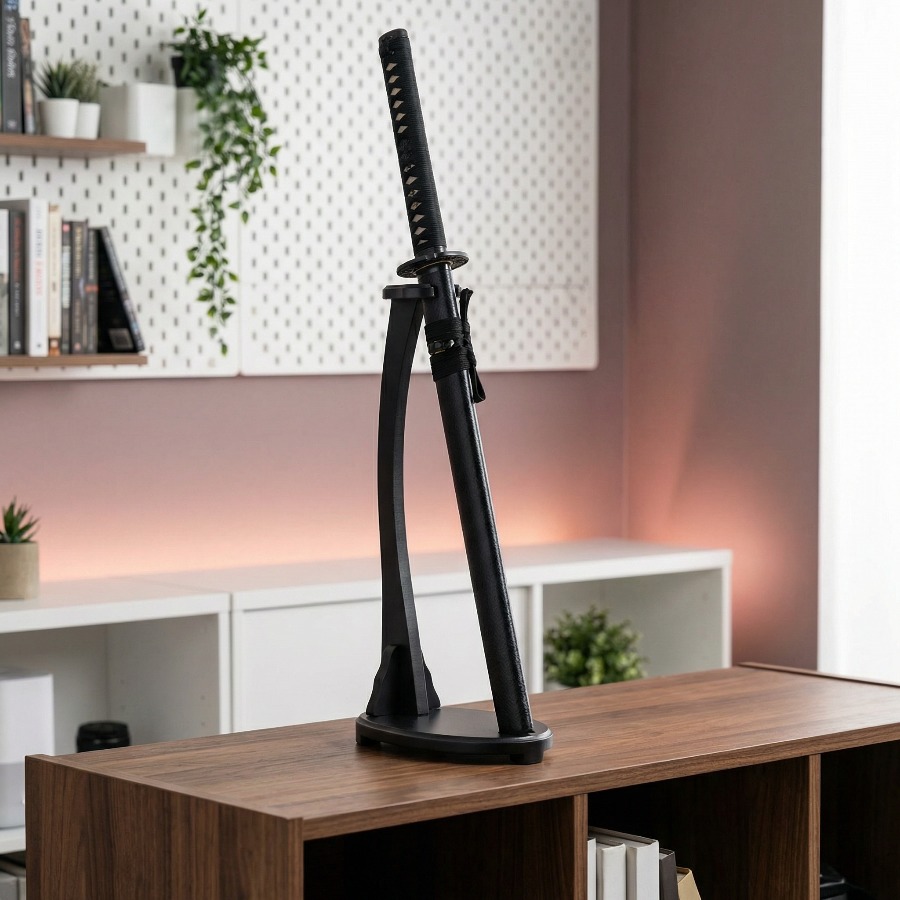 Vertical Katana Stand Sword Sh - Desk Setup Wood のレビューと価格
