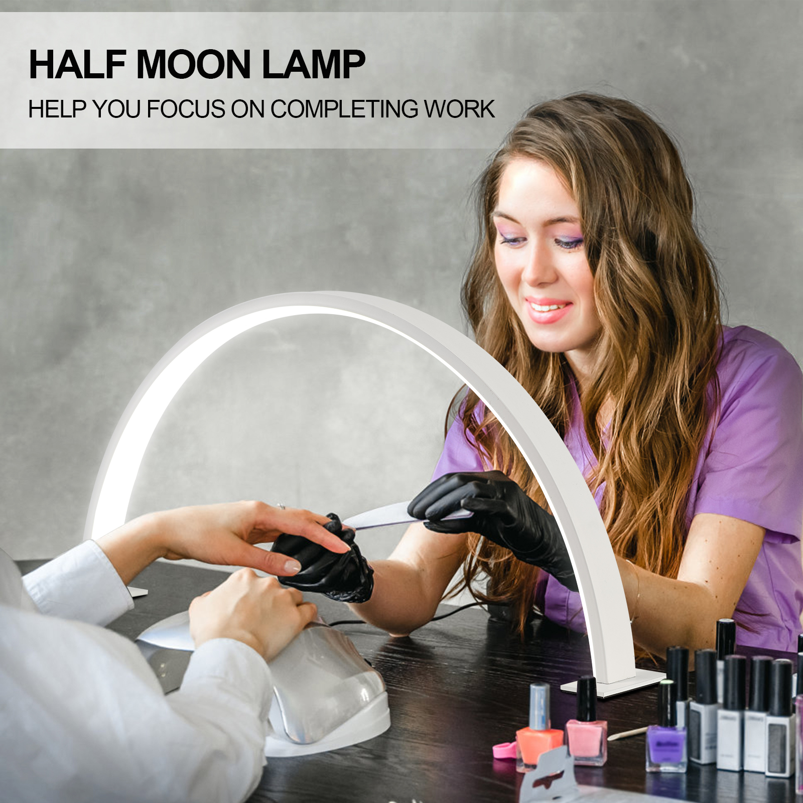 Half moon U-shaped nail lamp h - Desk Setup Lighting のレビューと価格