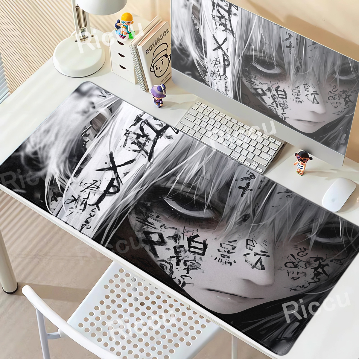 Text Anime Girl Large Mouse Pa - Desk Setup Girl のレビューと価格