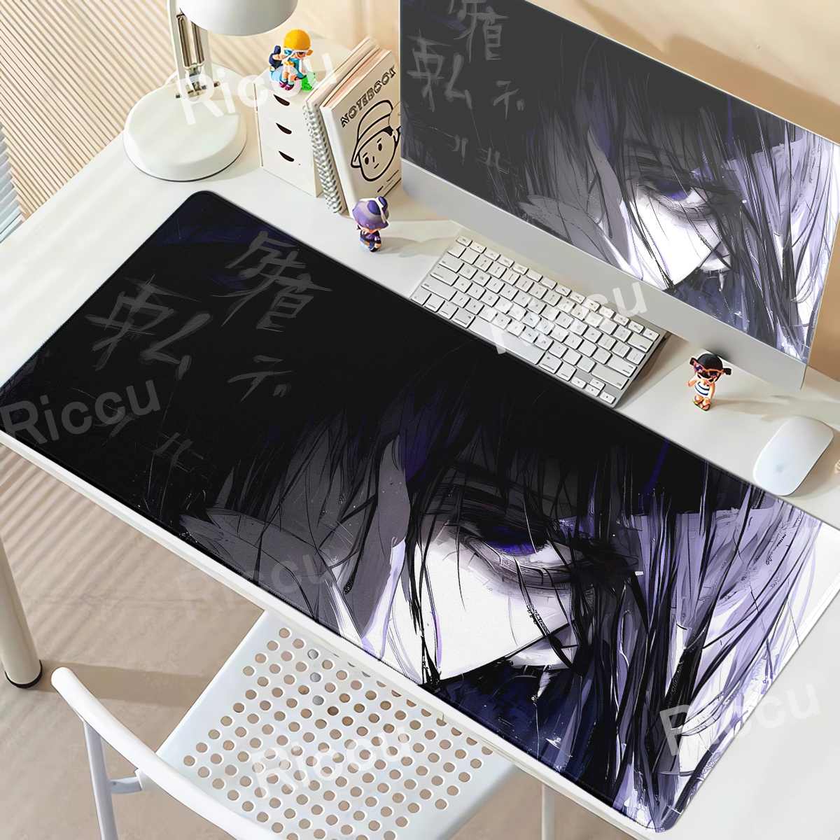 Text Anime Girl Large Mouse Pa - Desk Setup Girl のレビューと価格