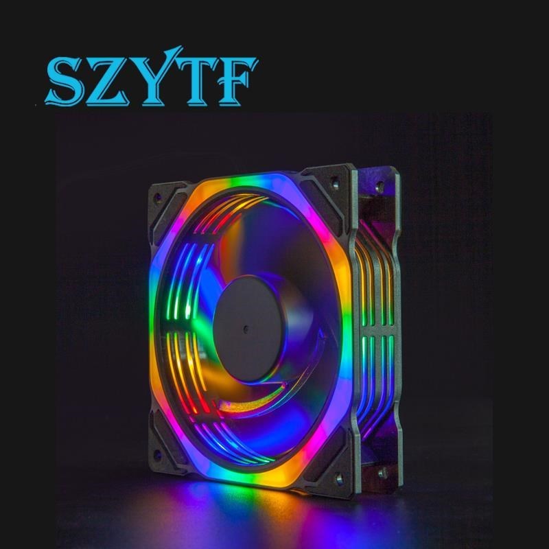 Chassis fan 12CM double-sided  - Desk Setup Lighting のレビューと価格