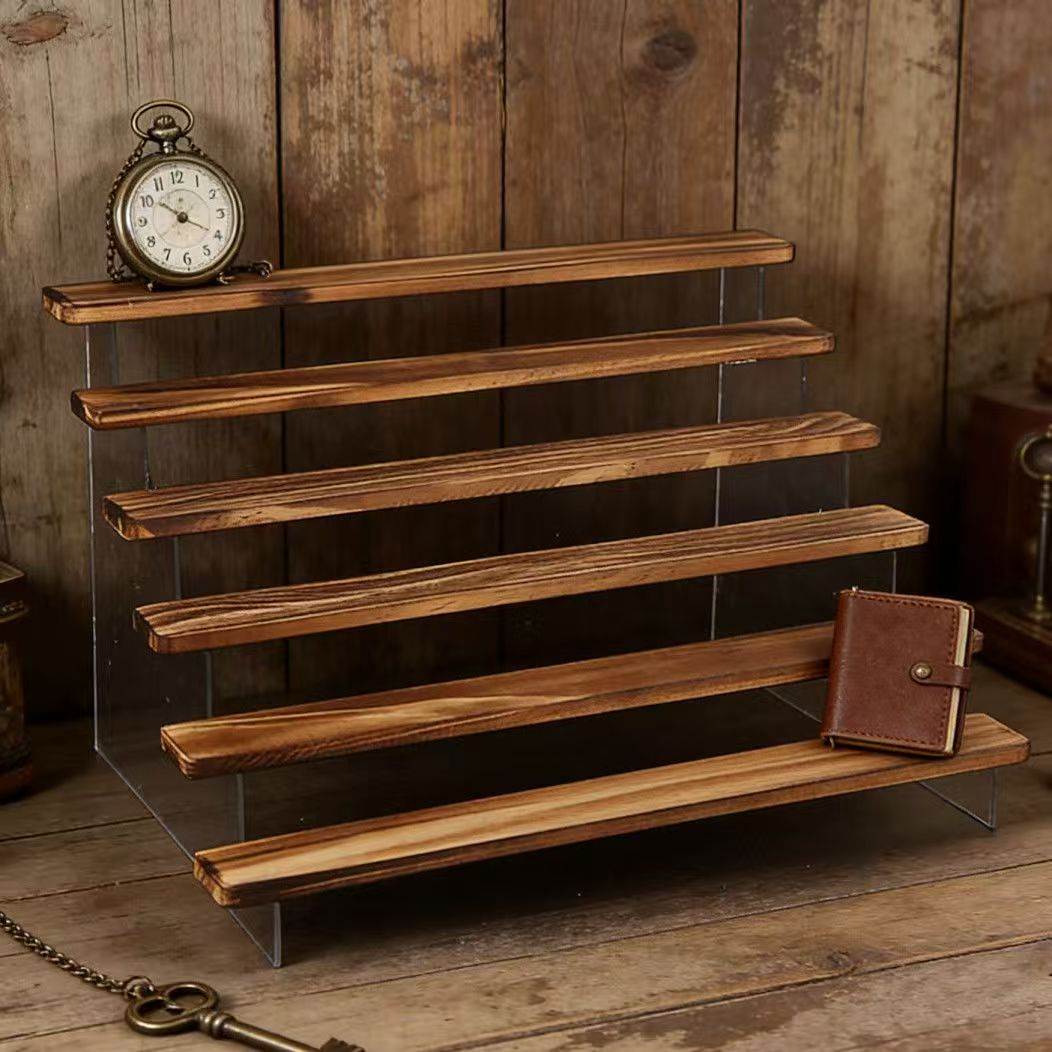 Charred Wooden Step Display St - Desk Setup Wood のレビューと価格