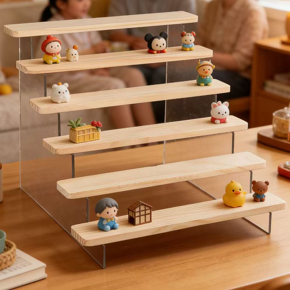 Charred Wooden Step Display St - Desk Setup Wood のレビューと価格