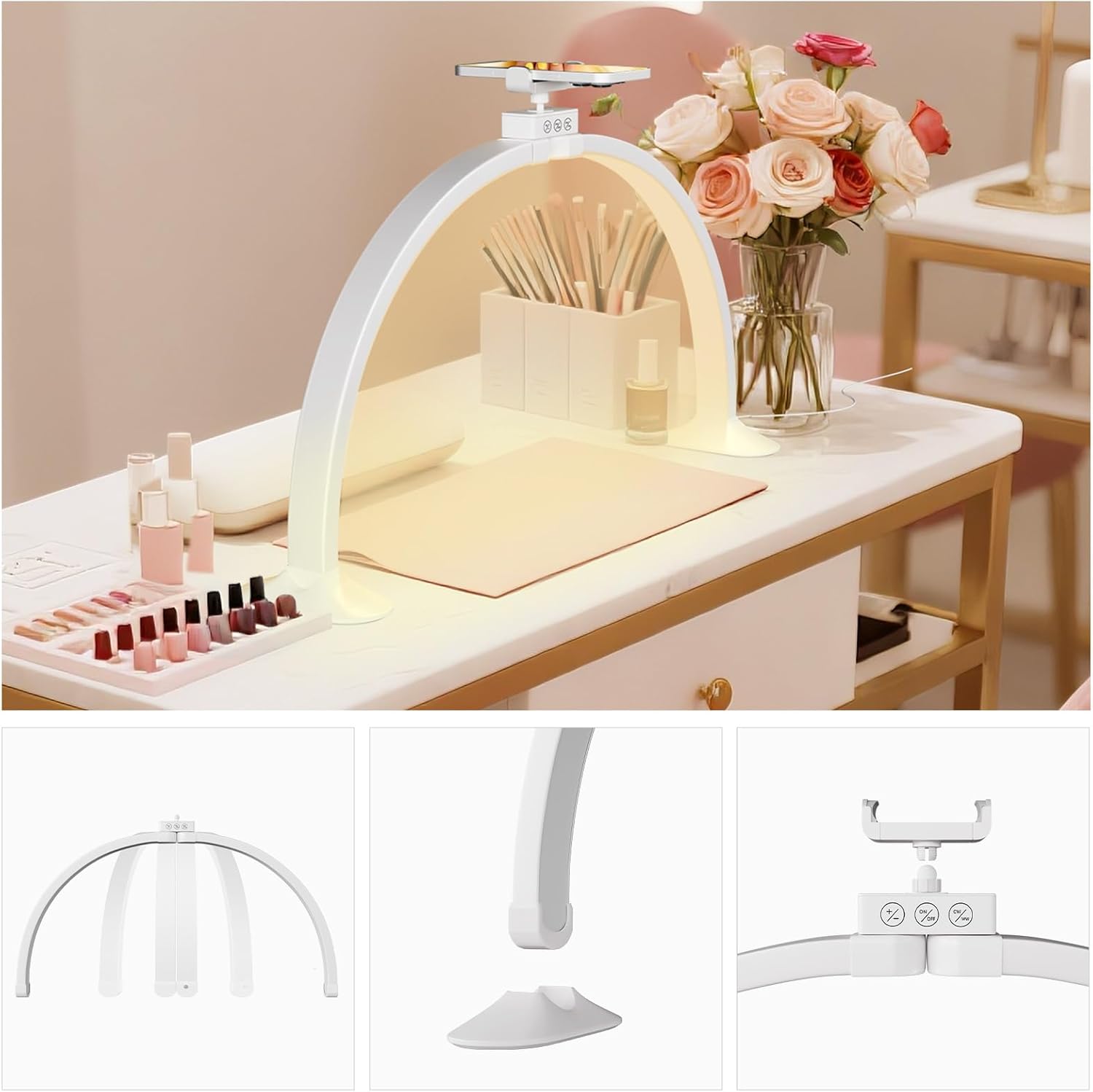 Half Moon Light U-Shaped Nail  - Desk Setup Lighting のレビューと価格