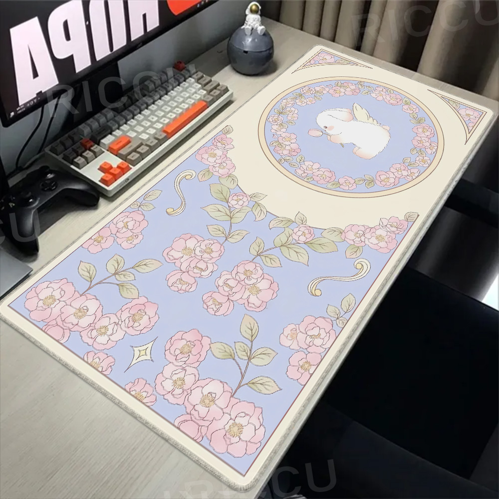 Gaming Green Plant Flower Aest - Desk Setup Pink のレビューと価格